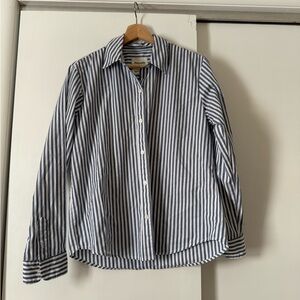Abercrombie & Fitch Blue and White Striped Shirt